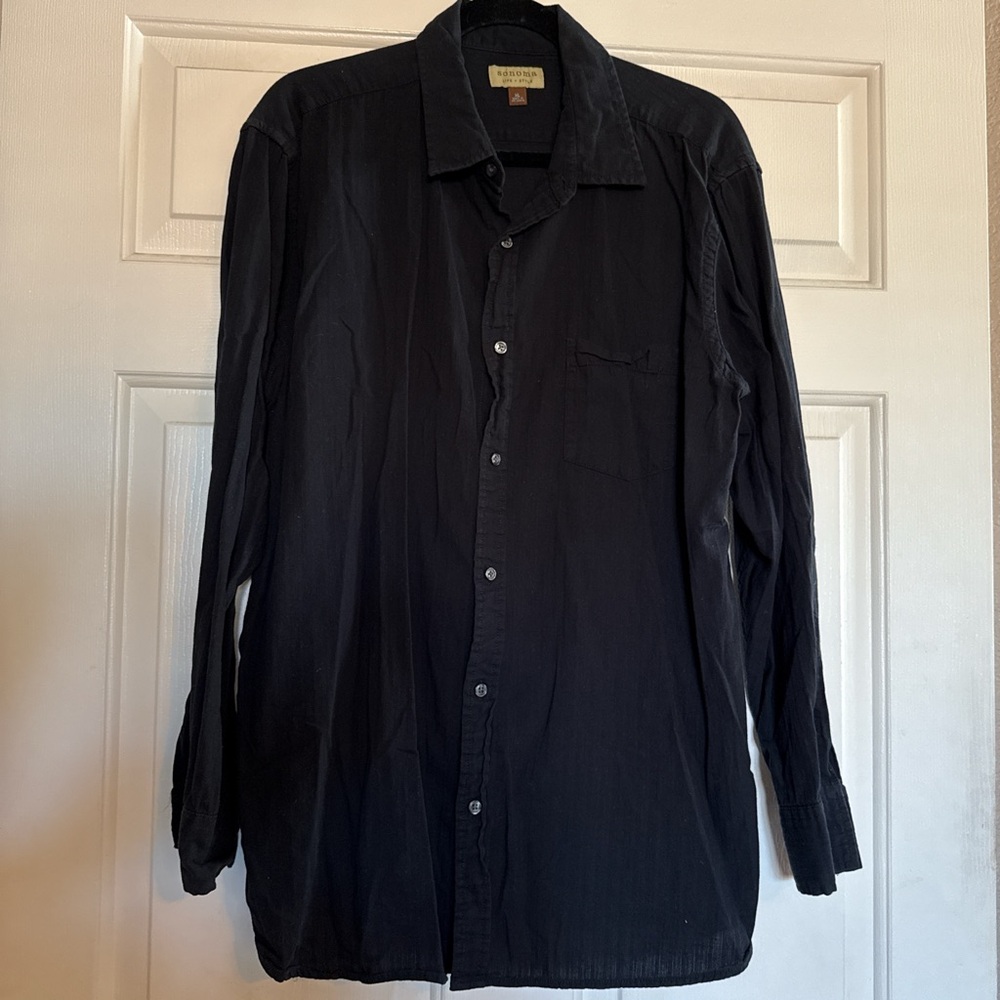 Sonoma Black Button-Up Shirt